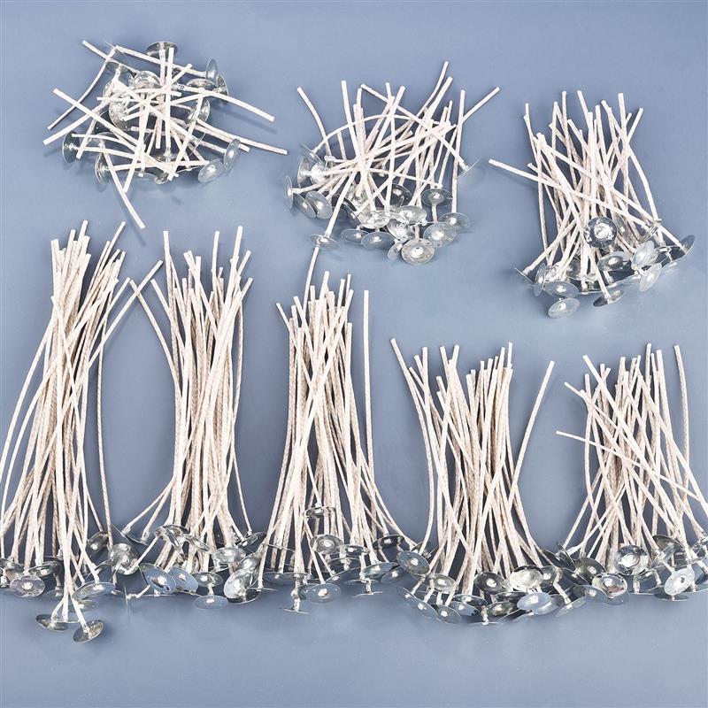 Candle Supplies Tins - 30pcs Candle Wicks Low Smoke Pre-Waxed
