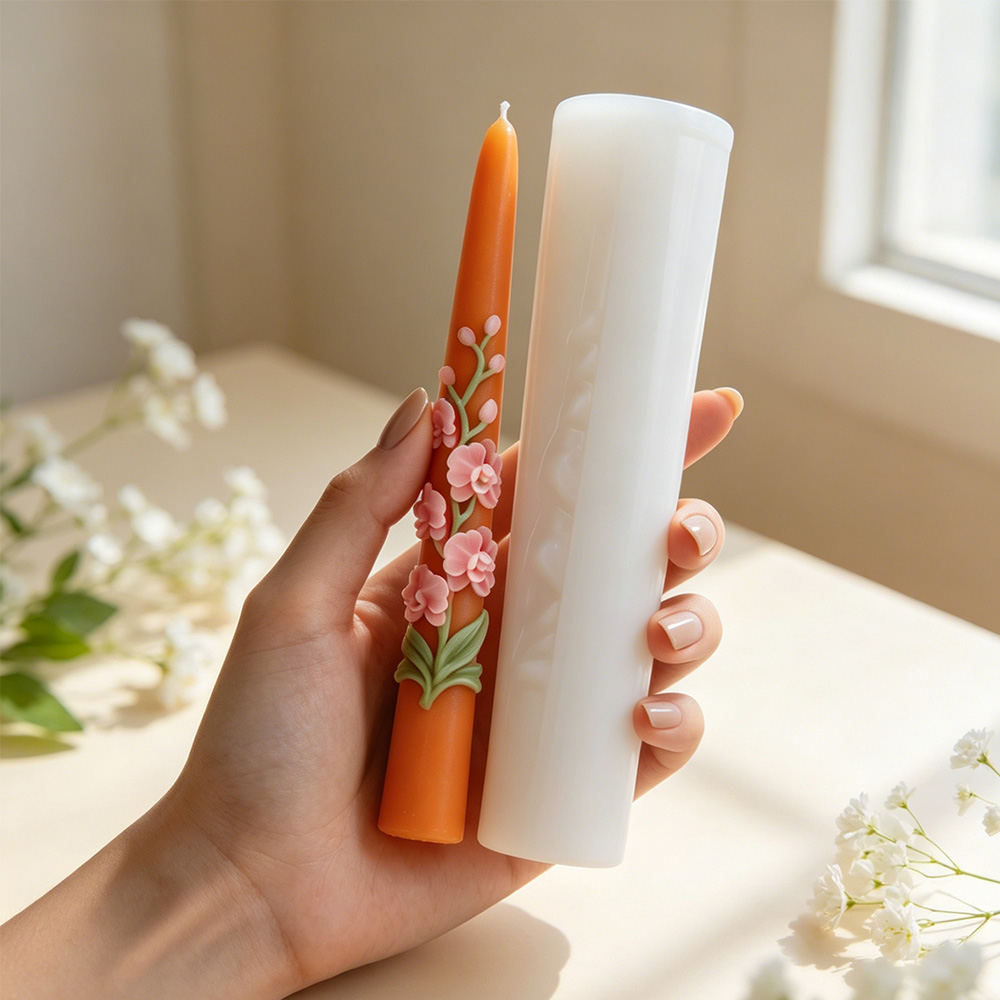 Long Pole Flower Taper Candle  - Candle Supplies Tins 评论和价格
