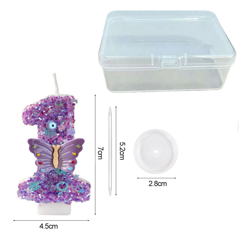 Purple Butterfly Number 0-9 Bi - Candle Supplies Luxury 评论和价格