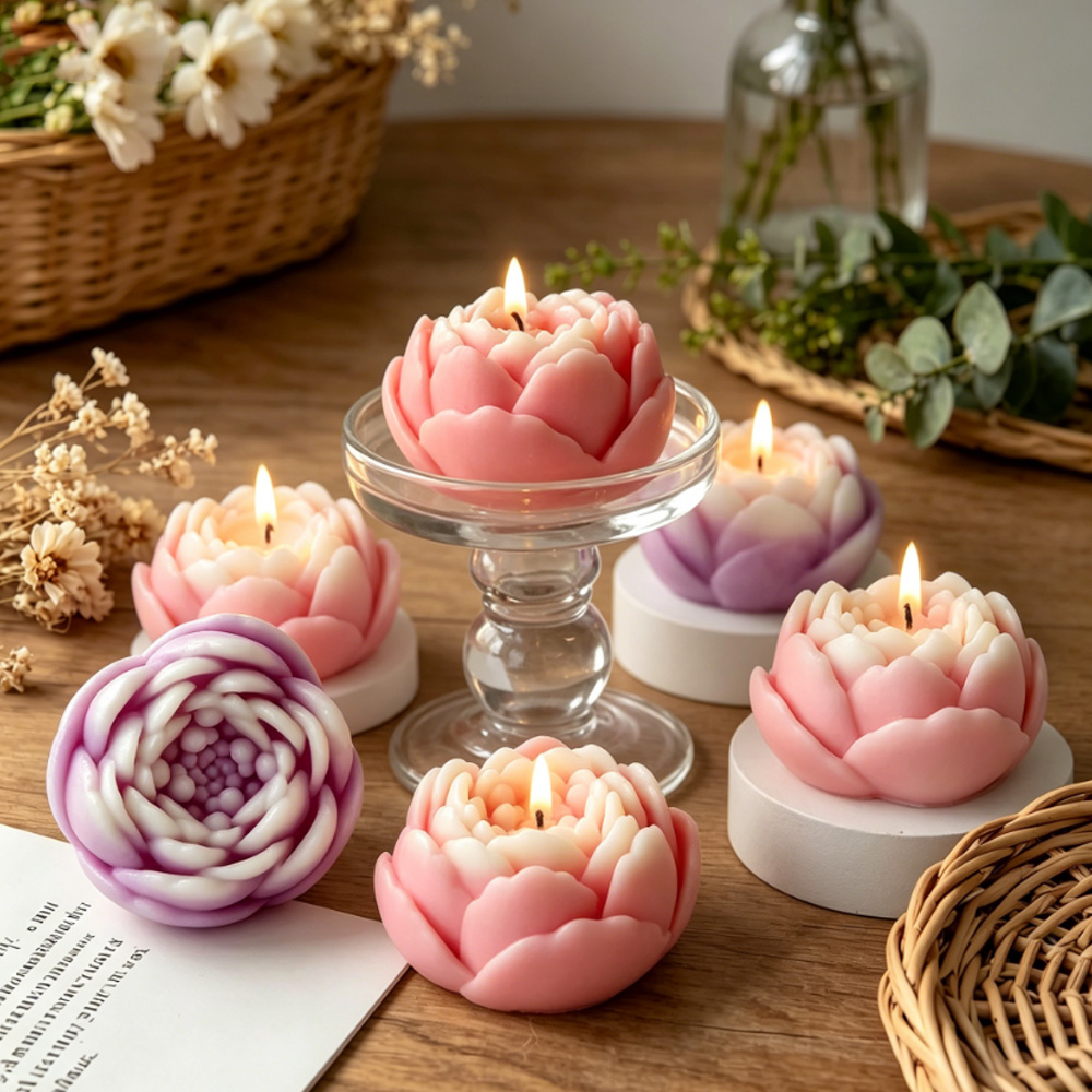 3D Flower Silicone Mold Peony  - Candle Supplies Tins 评论和价格