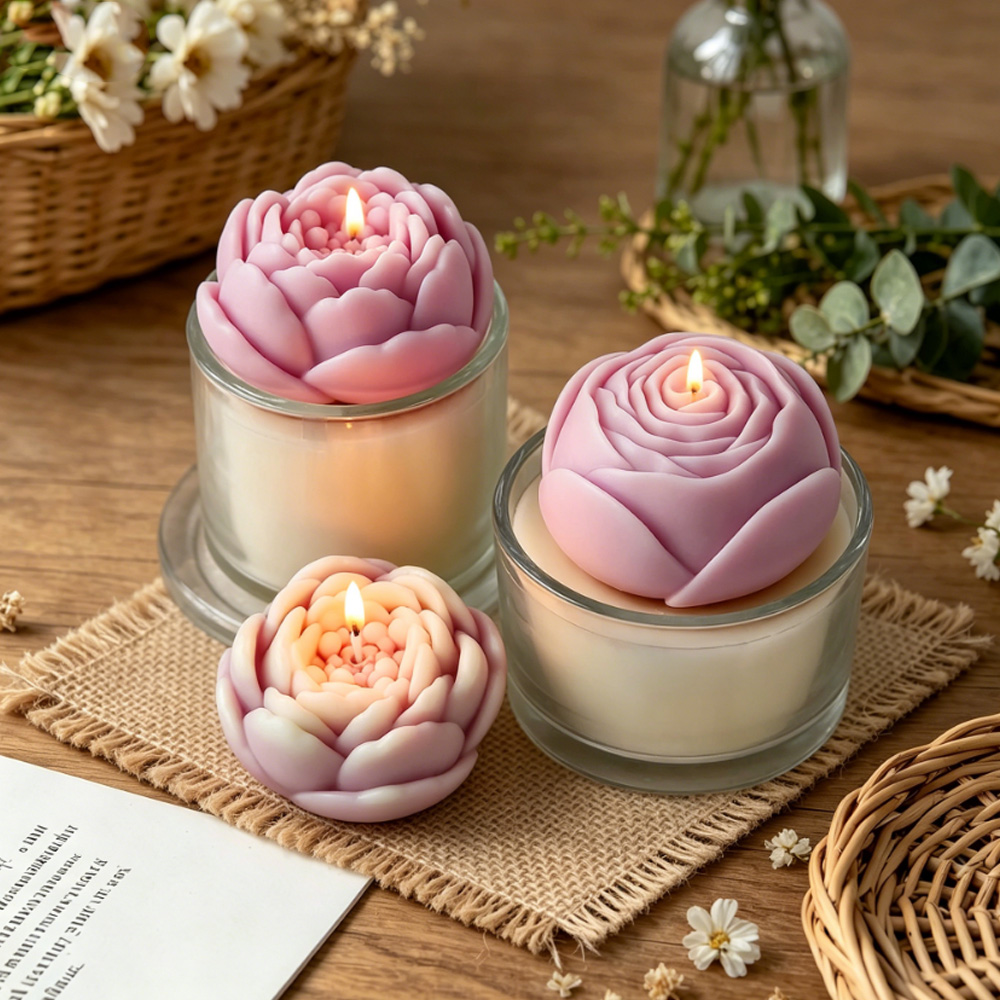 3D Flower Silicone Mold Peony  - Candle Supplies Tins 评论和价格