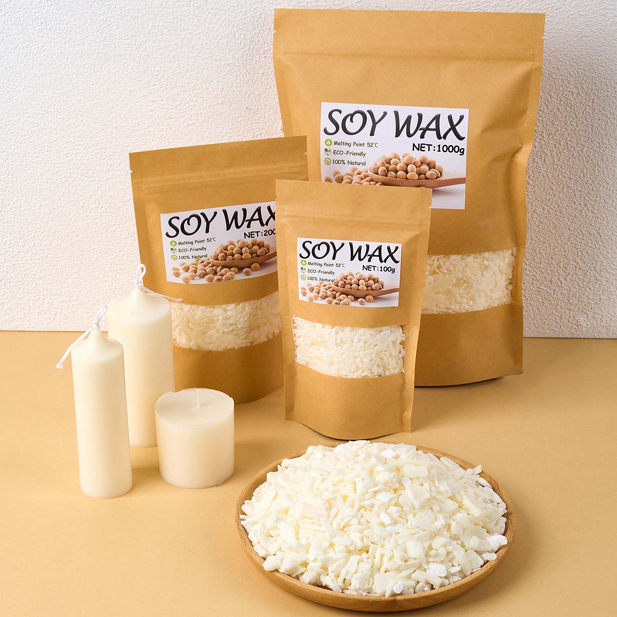 1 Pounds Pure White Soy Wax Fo - Candle Supplies To Make Candles 评论和价格