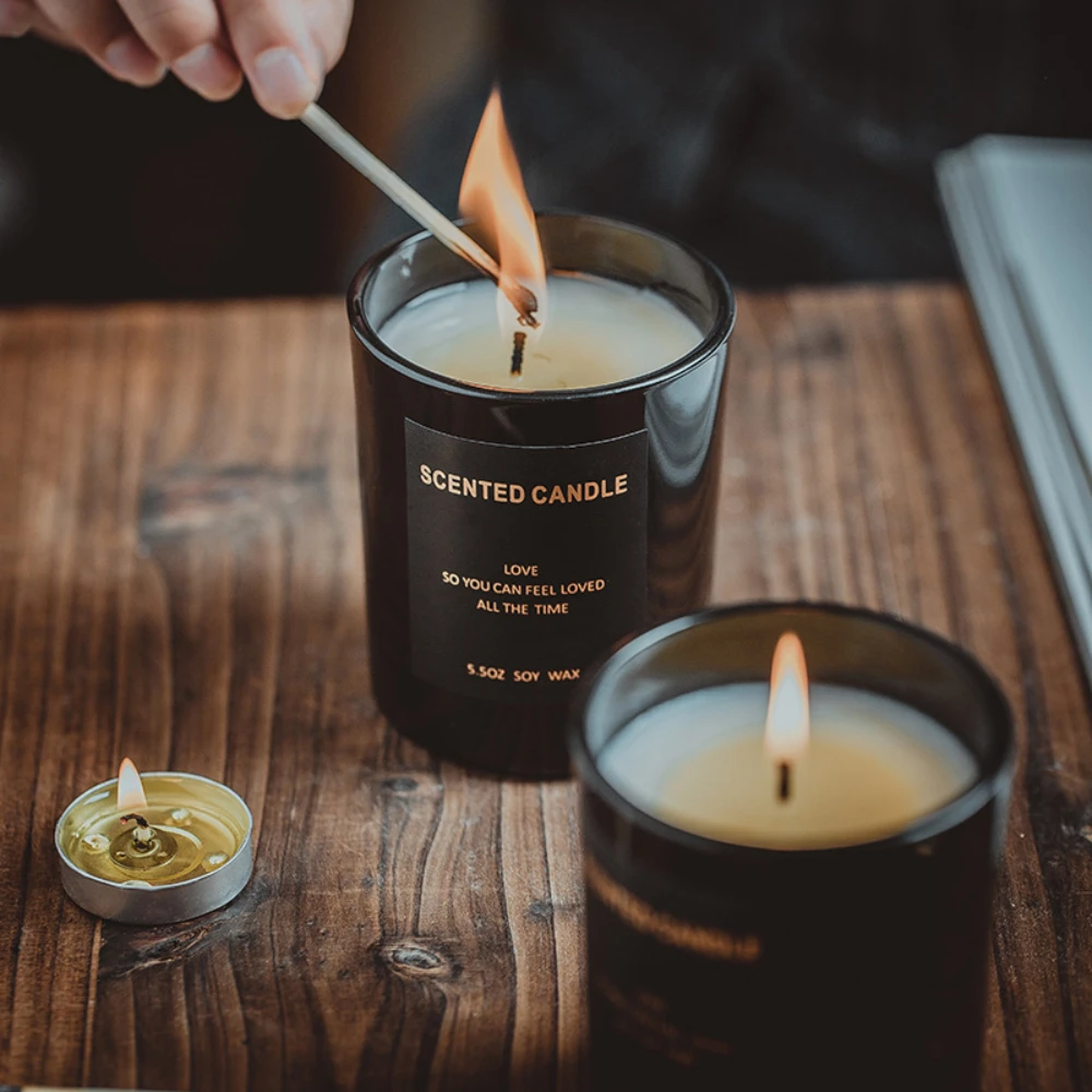 Luxury Glass Candle Jar Black  - Candle Supplies Luxury 评论和价格