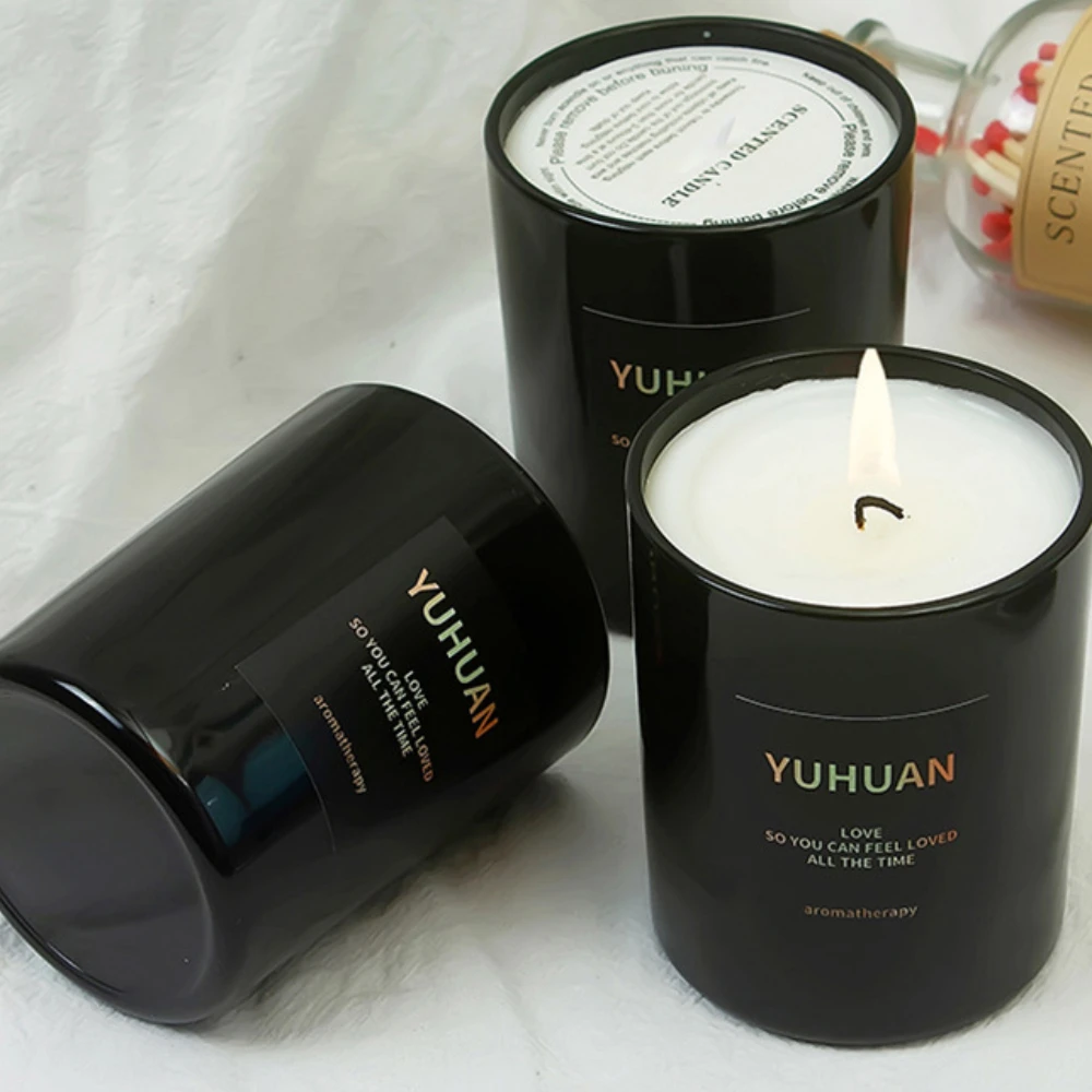 Luxury Glass Candle Jar Black  - Candle Supplies Luxury 评论和价格